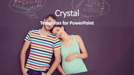  Presentation with black baby - Slide deck featuring pregnant couple thinking about name background and a dark gray colored foreground