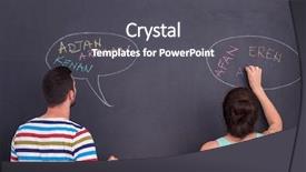  Presentation with black baby - PPT layouts having pregnant couple thinking about name background and a dark gray colored foreground