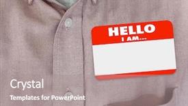  Presentation with name - Amazing PPT layouts having nametag - hello i am blank name backdrop and a gray colored foreground