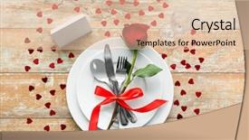  Presentation with table setting - Cool new PPT layouts with nametag - valentines day table setting backdrop and a lemonade colored foreground