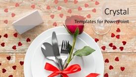  Presentation with table setting - Theme having nametag - valentines day table setting background and a lemonade colored foreground