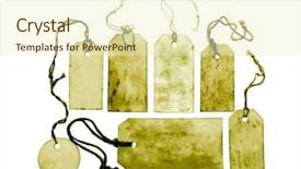  Presentation with vintage - Amazing PPT theme having nametag - vintage tags backdrop and a cream colored foreground