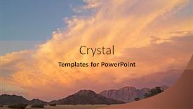  Presentation with landscape desert - Presentation featuring namib-desert-landscape-at-sunset background and a coral colored foreground