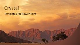  Presentation with landscape desert - Cool new theme with namib-desert-landscape-at-sunset backdrop and a yellow colored foreground