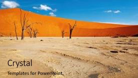  Presentation with desert - Presentation theme with namib-desert-sossusvlei-namibia background and a coral colored foreground