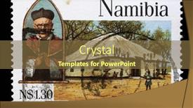  Presentation with joseph - PPT theme having namibia-circa-1966-a-stamp background and a tawny brown colored foreground