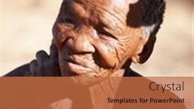  Presentation with indigenous - Beautiful presentation theme featuring namibia-may-6-bushman-elderly backdrop and a red colored foreground