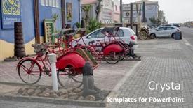  Presentation with rickshaw - Presentation theme consisting of namibia-swakopmund-30-august-2022 background and a  colored foreground