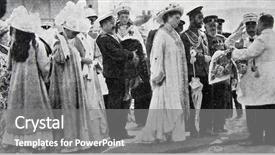  Presentation with romanov - Beautiful PPT layouts featuring naming ceremony - celebration of the 300th anniversary backdrop and a gray colored foreground