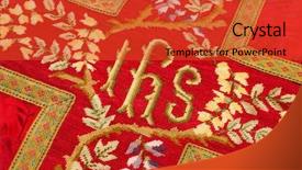  Presentation with 19th century - Cool new theme with naming ceremony - closeup of antique 19th century backdrop and a red colored foreground