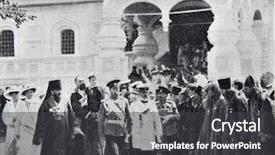  Presentation with monastery - Cool new PPT layouts with naming ceremony - emperor nicholas ii backdrop and a dark gray colored foreground