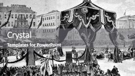  Presentation with funeral - Cool new slide set with naming ceremony - funeral of the german emperor backdrop and a gray colored foreground