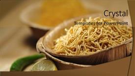  Presentation with holi festival of colors - Slides having namkeen - many macaroons in assorted colors background and a gold colored foreground