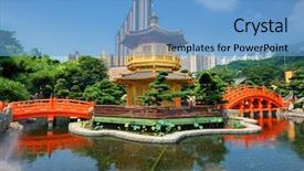  Presentation with hong kong china - Audience pleasing slides consisting of nan lian garden hong kong backdrop and a teal colored foreground