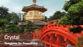  Presentation with simple japan hong kong - Presentation having nan lian garden hong kong background and a tawny brown colored foreground