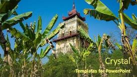  Presentation with plantation - Beautiful slide deck featuring nan-myint-watch-tower backdrop and a tawny brown colored foreground