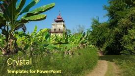  Presentation with rural road - Audience pleasing PPT layouts consisting of nan-myint-watch-tower backdrop and a tawny brown colored foreground