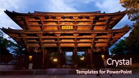  Presentation with element - Audience pleasing PPT layouts consisting of nandaimon the great southern gate at night the gate is a dominant architectural element at the area of the todai-ji temple nara japan backdrop and a wine colored foreground