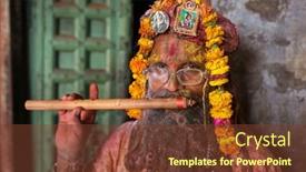  Presentation with holi - Beautiful presentation design featuring nandgaon-india-march-18-2016 backdrop and a tawny brown colored foreground