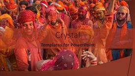  Presentation with holi - Cool new slide set with nandgaon-india-march-18-2016 backdrop and a red colored foreground