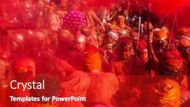  Presentation with holi - Cool new presentation design with nandgaon-india-march-18-2016 backdrop and a crimson colored foreground
