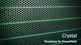  Presentation with aesthetic grid - PPT theme enhanced with nano composite - abstract metal grid background background and a  colored foreground