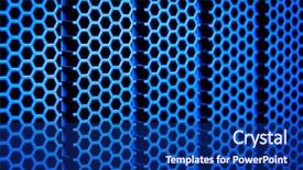  Presentation with metal - Slide set enhanced with nano composite - abstract metal grid background background and a navy blue colored foreground