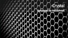  Presentation with metal - Presentation theme having nano composite - abstract metal grid background background and a  colored foreground