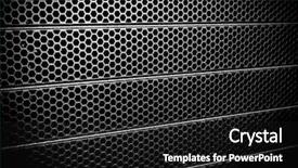  Presentation with nano - Presentation theme having nano composite - abstract metal grid background background and a black colored foreground