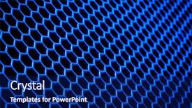  Presentation with nano - Slide deck having nano composite - abstract metal grid background background and a navy blue colored foreground