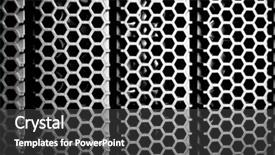  Presentation with engineering grid - Colorful presentation design enhanced with nano composite - abstract metal grid background backdrop and a  colored foreground