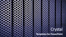  Presentation with dye pollution blend abstract - Amazing presentation theme having nano composite - abstract metal grid background backdrop and a navy blue colored foreground