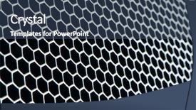  Presentation with aesthetic grid - Audience pleasing PPT theme consisting of nano composite - abstract metal grid background backdrop and a  colored foreground