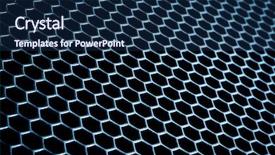  Presentation with abstract - Slide deck featuring nano composite - abstract metal grid background background and a navy blue colored foreground