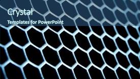  Presentation with metal - Slides enhanced with nano composite - abstract metal grid background background and a ocean colored foreground