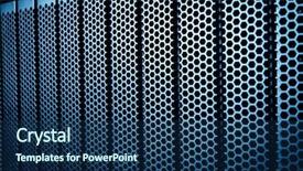  Presentation with metal - Slide set consisting of nano composite - abstract metal grid background background and a navy blue colored foreground