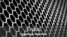  Presentation with aesthetic grid - PPT theme featuring nano composite - abstract metal grid background background and a  colored foreground