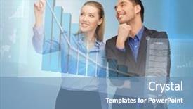  Presentation with nano - Presentation enhanced with nano devices - picture of two business people background and a teal colored foreground