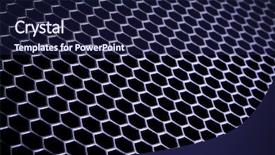  Presentation with abstract - Beautiful presentation design featuring nano composite - abstract metal grid background backdrop and a navy blue colored foreground