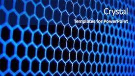  Presentation with nano - Audience pleasing theme consisting of nano composite - abstract metal grid background backdrop and a ocean colored foreground