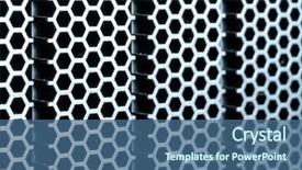  Presentation with physics grid - Colorful slide deck enhanced with nano composite - abstract metal grid background backdrop and a ocean colored foreground