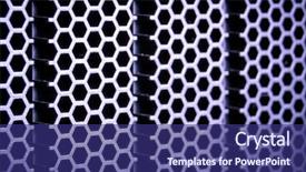  Presentation with physics grid - Presentation design featuring nano composite - abstract metal grid background background and a ocean colored foreground