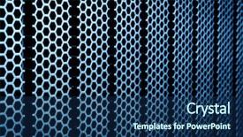  Presentation with nano - Theme consisting of nano composite - abstract metal grid background background and a ocean colored foreground