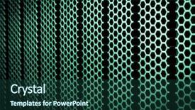  Presentation with millimeter grid - Slide deck featuring nano composite - abstract metal grid background background and a ocean colored foreground