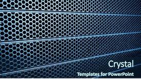  Presentation with nano - Colorful slide deck enhanced with nano composite - abstract metal grid background backdrop and a ocean colored foreground