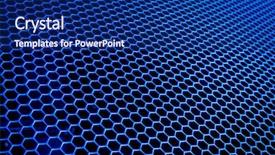  Presentation with nano - Theme consisting of nano composite - abstract metal grid background background and a ocean colored foreground