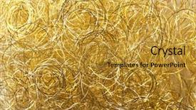  Presentation with nano - PPT theme with nano fiber - extremely fine strands of gold background and a gold colored foreground