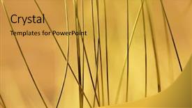  Presentation with nano - Presentation enhanced with nano fiber - gold or brass wire high background and a gold colored foreground
