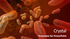  Presentation with bacterium - Audience pleasing theme consisting of nano medicine - bacterium background backdrop and a tawny brown colored foreground