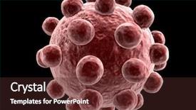  Presentation with virus - Slide set consisting of nano medicine - illustration of a virus background and a wine colored foreground